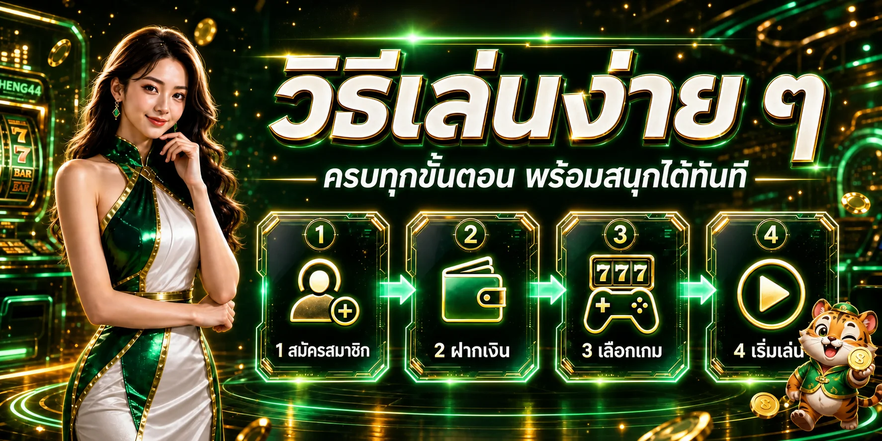 ขั้นตอนใช้งาน HENG44 ตั้งแต่สมัคร ฝากเงิน เลือกเกม และเริ่มเล่น